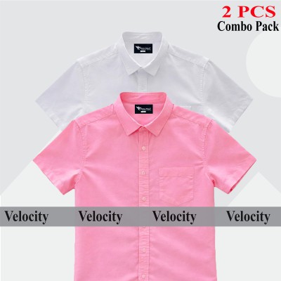 100% Oxford Cotton Fabric Short Sleeve Shirt For Men's