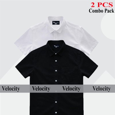 100% Oxford Cotton Fabric Short Sleeve Shirt For Men's