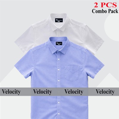 100% Oxford Cotton Fabric Short Sleeve Shirt For Men's