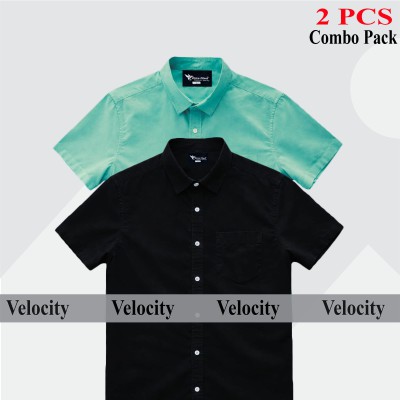 100% Oxford Cotton Fabric Short Sleeve Shirt For Men's