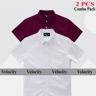 100% Oxford Cotton Fabric Short Sleeve Shirt For Men's