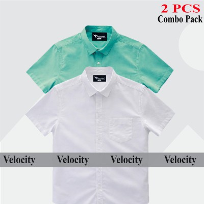 100% Oxford Cotton Fabric Short Sleeve Shirt For Men's