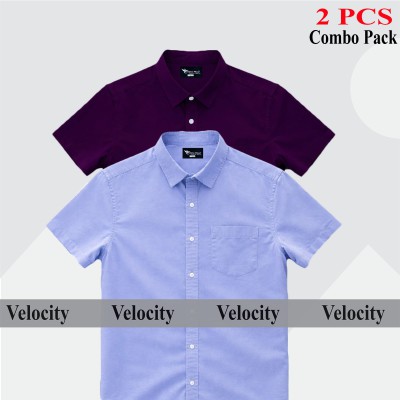 100% Oxford Cotton Fabric Short Sleeve Shirt For Men's