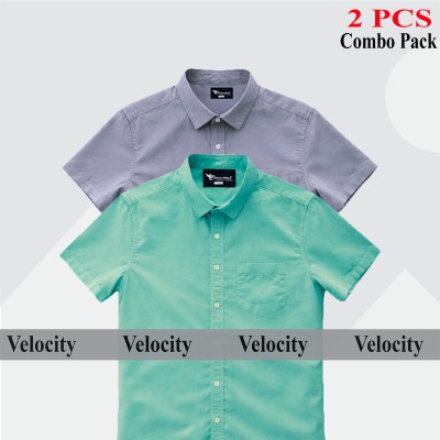 100% Oxford Cotton Fabric Short Sleeve Shirt For Men's