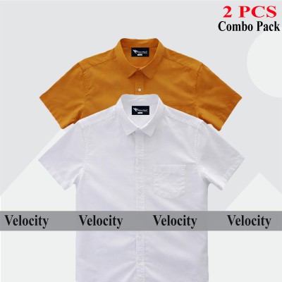 100% Oxford Cotton Fabric Short Sleeve Shirt For Men's