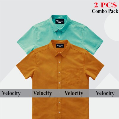 100% Oxford Cotton Fabric Short Sleeve Shirt For Men's