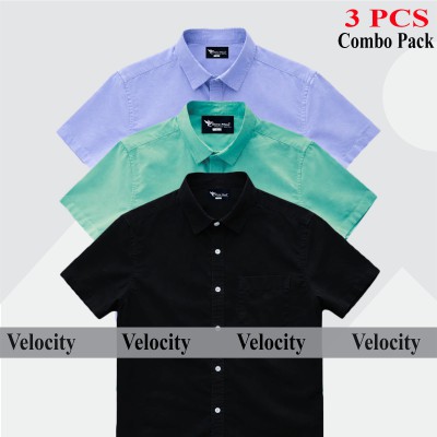 100% Oxford Cotton Fabric Short Sleeve Shirt For Men's