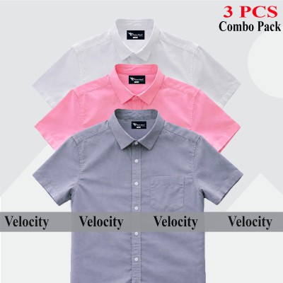 100% Oxford Cotton Fabric Short Sleeve Shirt For Men's
