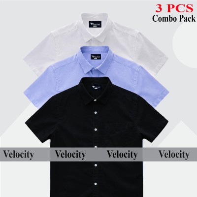 100% Oxford Cotton Fabric Short Sleeve Shirt For Men's