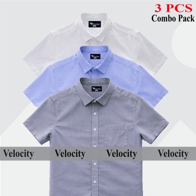 100% Oxford Cotton Fabric Short Sleeve Shirt For Men's