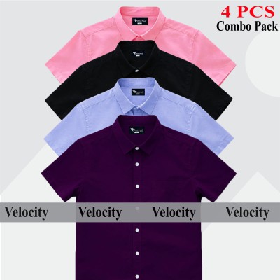 100% Oxford Cotton Fabric Short Sleeve Shirt For Men's