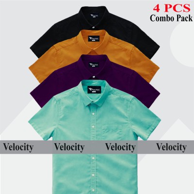 100% Oxford Cotton Fabric Short Sleeve Shirt For Men's