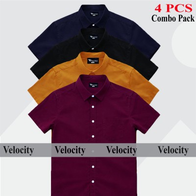 100% Oxford Cotton Fabric Short Sleeve Shirt For Men's