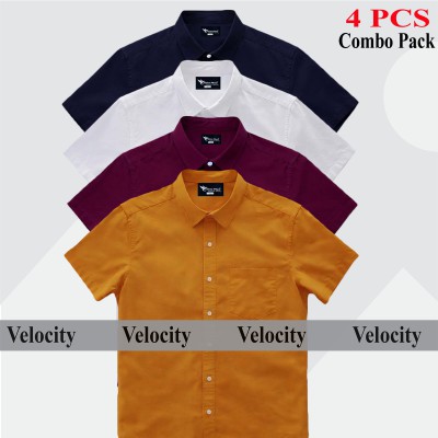 100% Oxford Cotton Fabric Short Sleeve Shirt For Men's