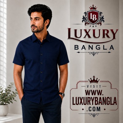 100% Oxford Cotton Fabric Short Sleeve Shirt For Men's