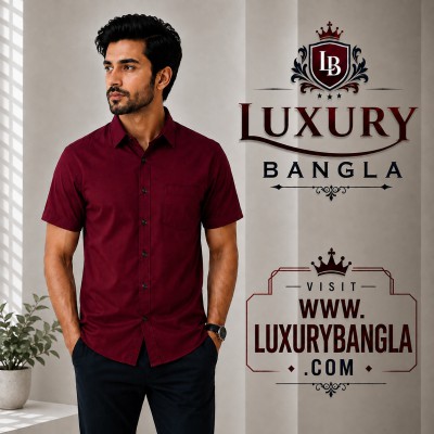 100% Oxford Cotton Fabric Short Sleeve Shirt For Men's