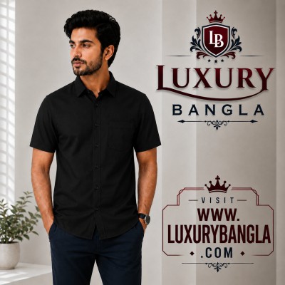 100% Oxford Cotton Fabric Short Sleeve Shirt For Men's