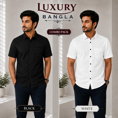 100% Oxford Cotton Fabric Short Sleeve Shirt For Men's