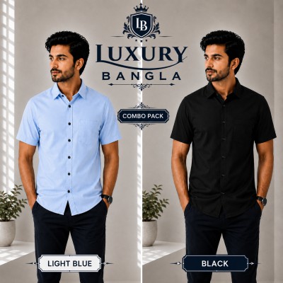 100% Oxford Cotton Fabric Short Sleeve Shirt For Men's
