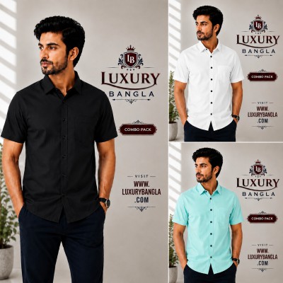100% Oxford Cotton Fabric Short Sleeve Shirt For Men's