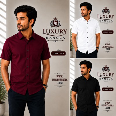 100% Oxford Cotton Fabric Short Sleeve Shirt For Men's