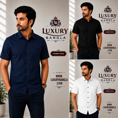 100% Oxford Cotton Fabric Short Sleeve Shirt For Men's