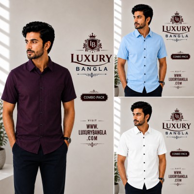 100% Oxford Cotton Fabric Short Sleeve Shirt For Men's