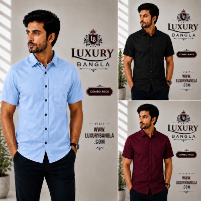 100% Oxford Cotton Fabric Short Sleeve Shirt For Men's
